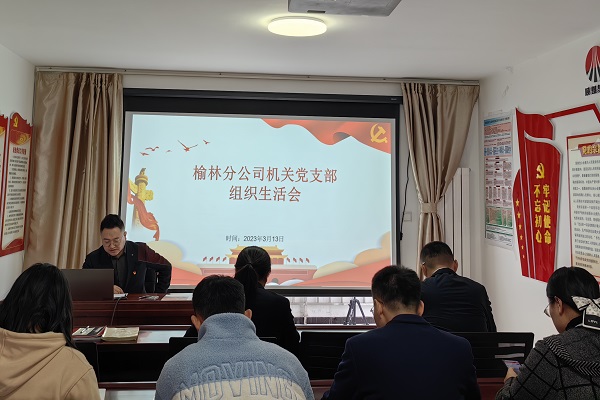 榆林分公司机关党支部组织召开2022年度组织生涯会及民主评议党员.jpg